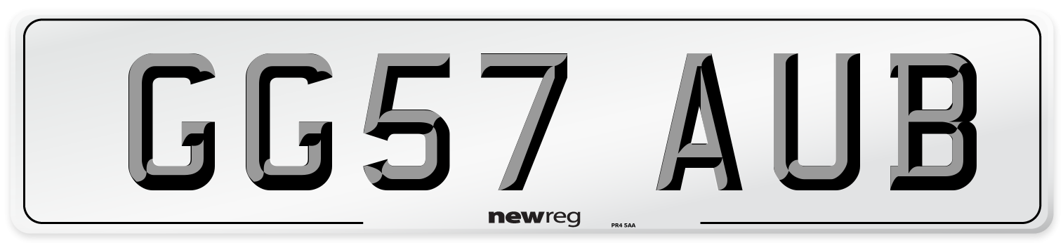 GG57 AUB Number Plate from New Reg